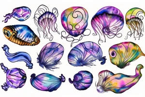 Magic jelly-fish tattoo idea