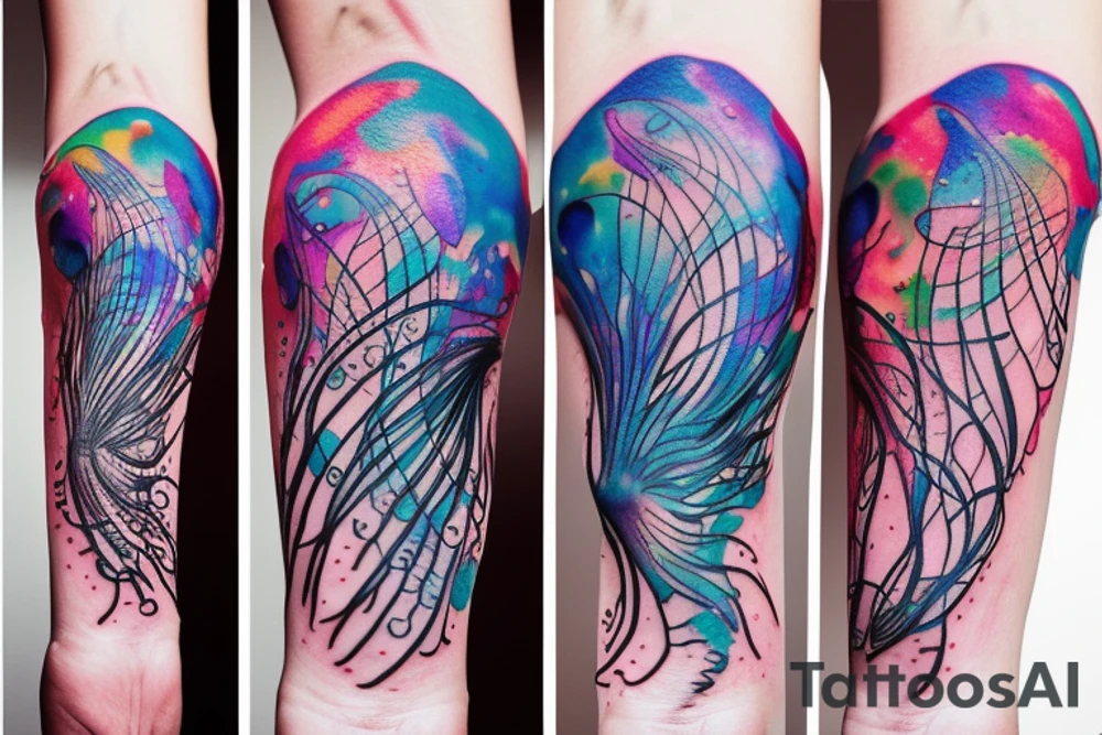 Magic jelly-fish tattoo idea