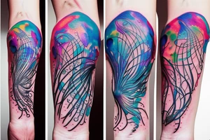 Magic jelly-fish tattoo idea