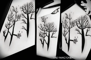 a tree grows from a book tattoo idea