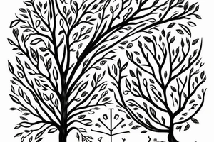 a tree grows from a book tattoo idea