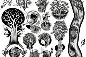 a tree grows from a book tattoo idea