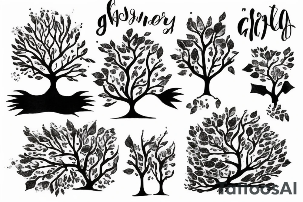 a tree grows from a book tattoo idea