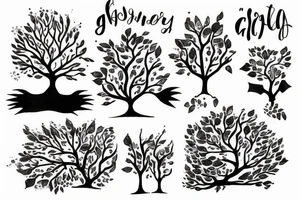 a tree grows from a book tattoo idea