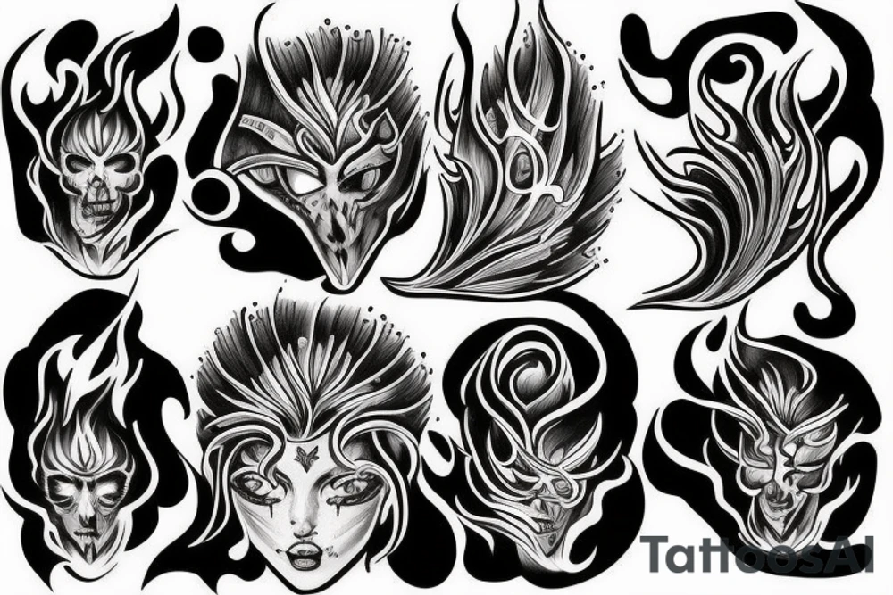 twins flames tattoo idea