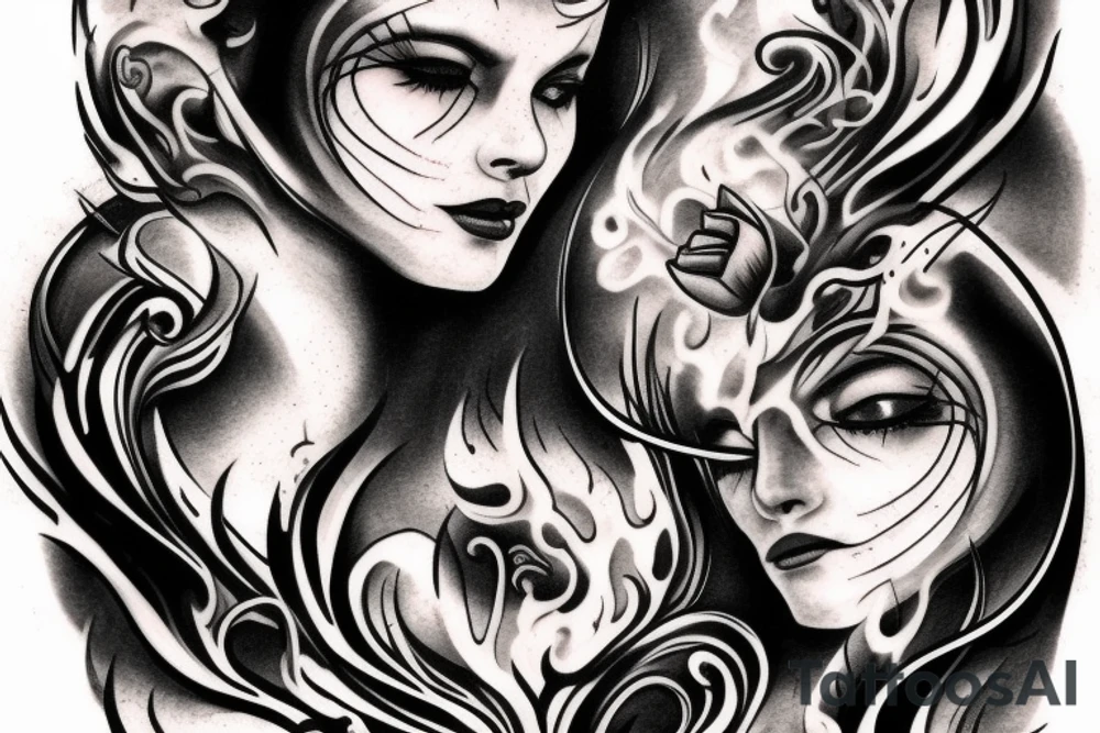 twins flames tattoo idea