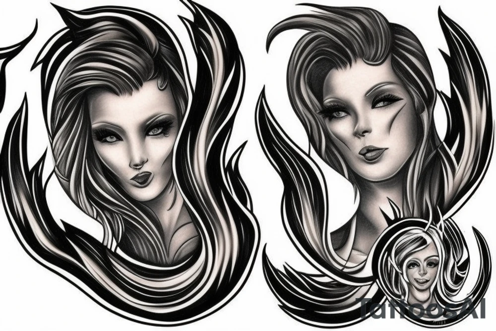 twins flames tattoo idea