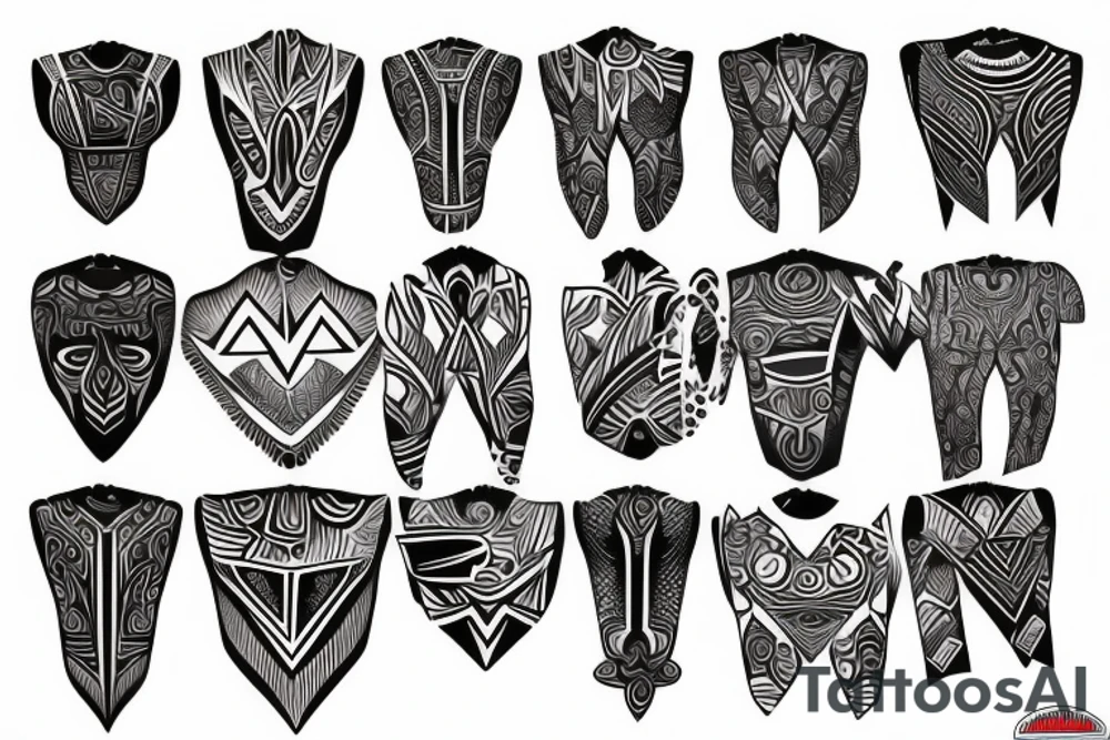 chest plate tattoo idea