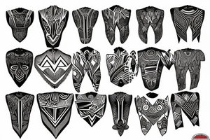 chest plate tattoo idea