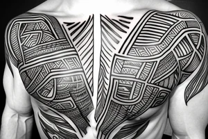 chest, colombian tribal tattoo idea