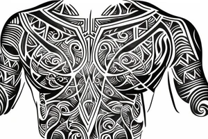 chest, colombian tribal tattoo idea