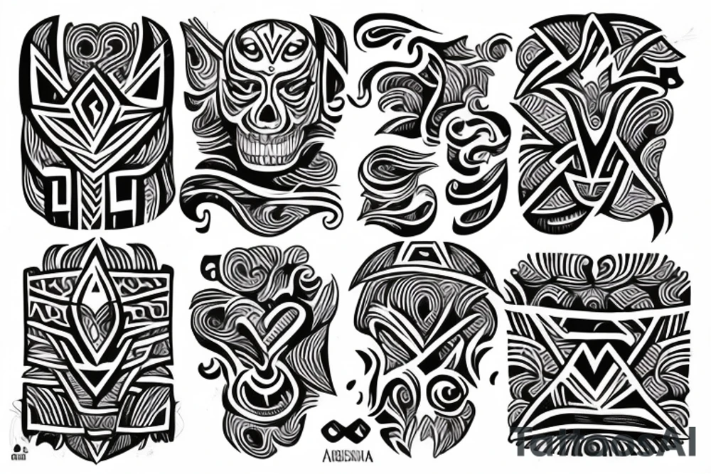 chest, colombian tribal tattoo idea