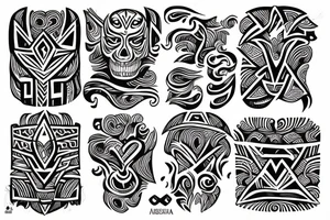 chest, colombian tribal tattoo idea