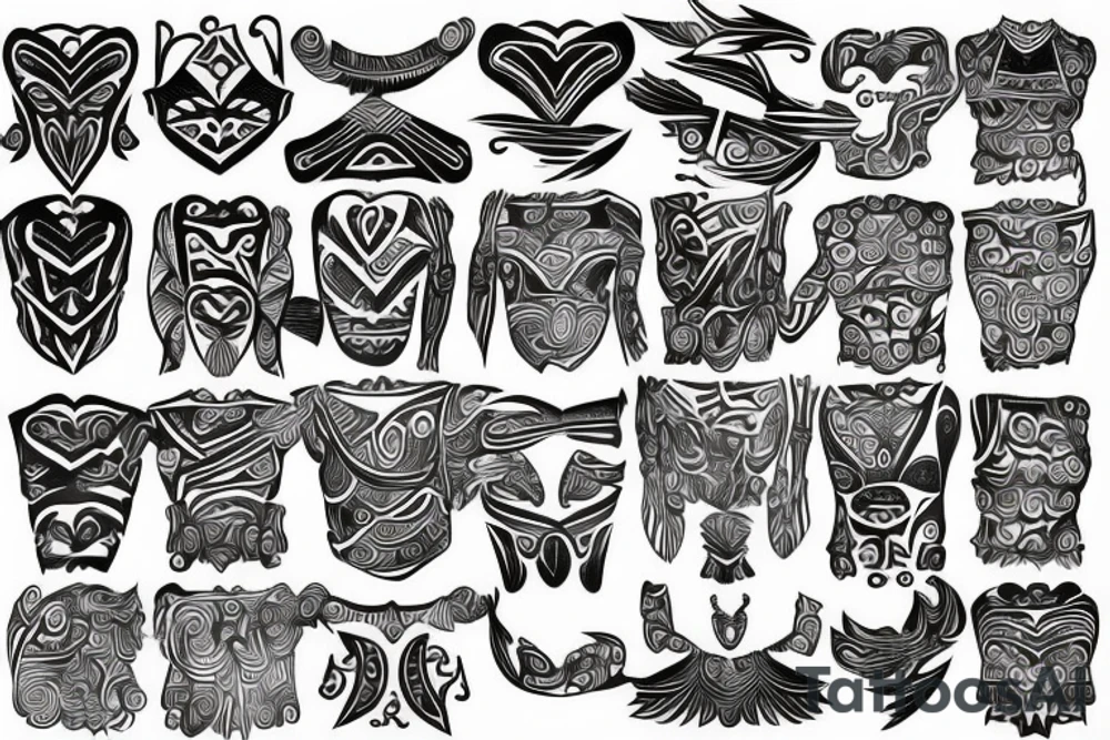 chest, colombian tribal tattoo idea