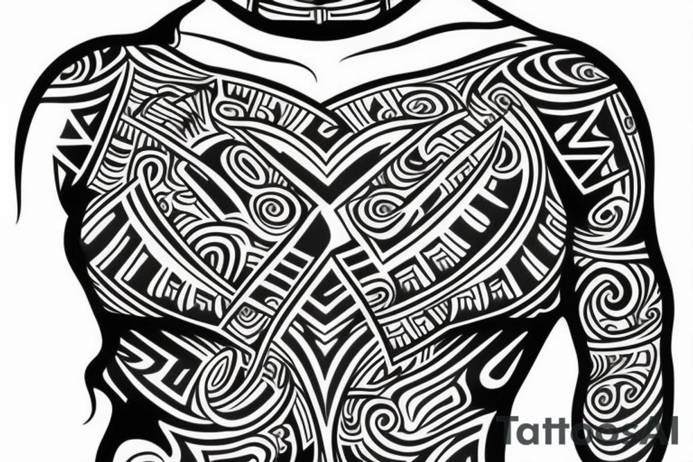 chest, arahuac 
tribal tattoo idea