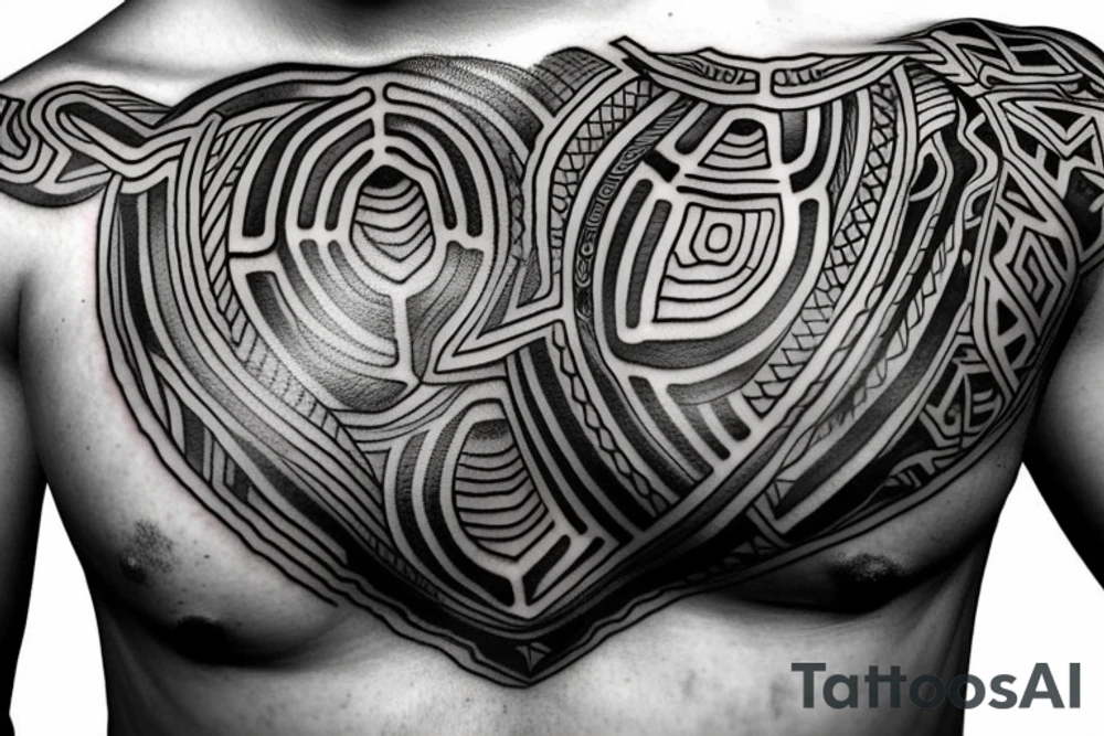 chest, arahuaco
tribal tattoo idea