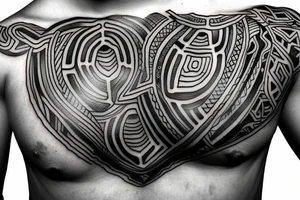 chest, arahuaco
tribal tattoo idea