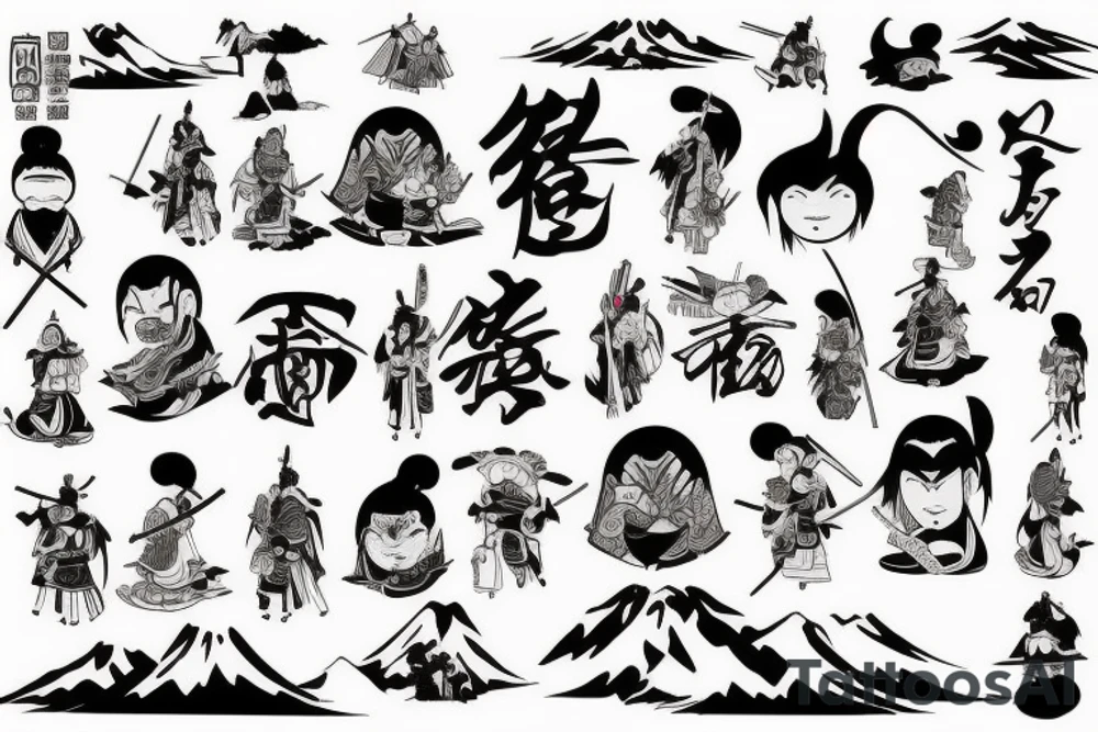 a samurai tattoo idea