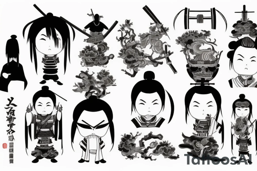 a samurai tattoo idea