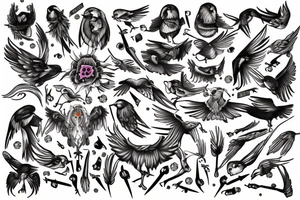 a flock of swif tattoo idea