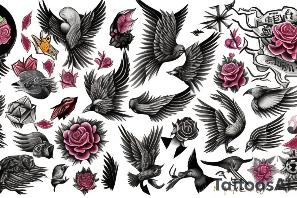a flock of swif tattoo idea