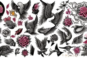 a flock of swif tattoo idea