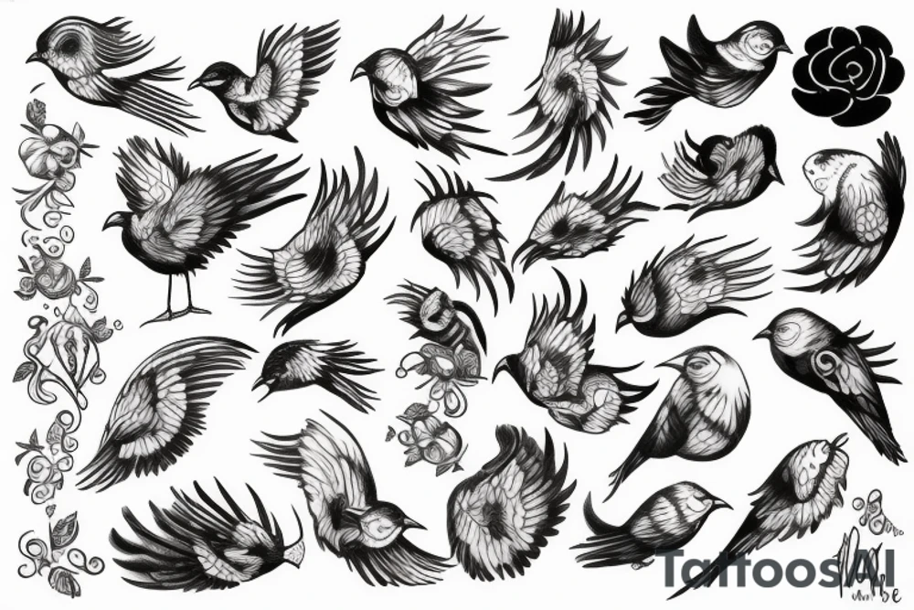a flock of swif tattoo idea
