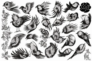 a flock of swif tattoo idea