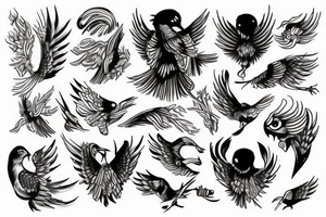 a flock of swif tattoo idea