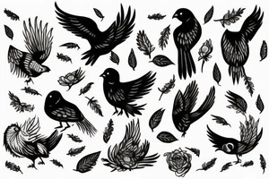 a flock of swif，small tattoo idea