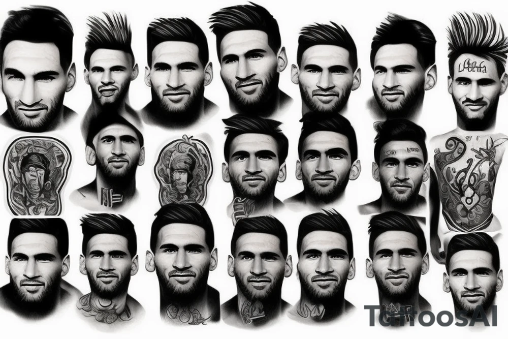 Lionel Andrés Messi tattoo idea