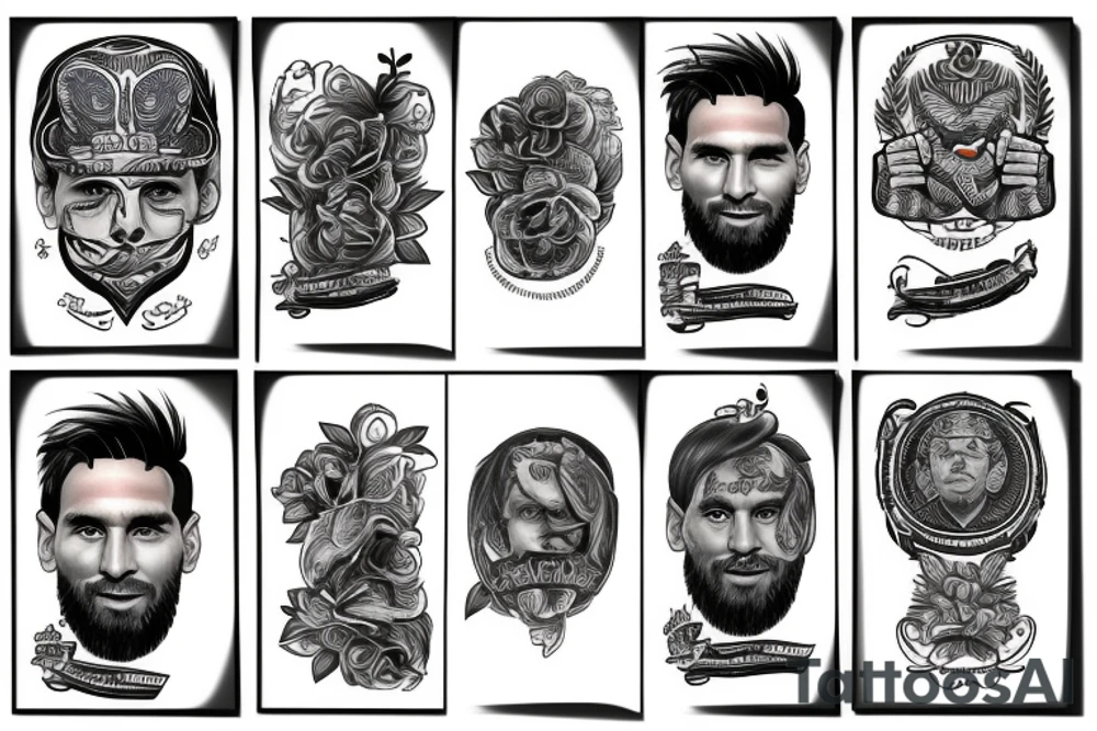 Lionel Andrés Messi tattoo idea