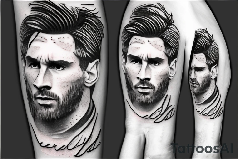 Lionel Andrés Messi tattoo idea