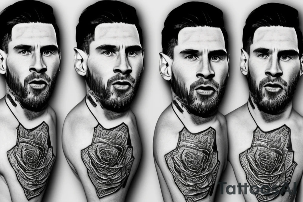 Lionel Andrés Messi tattoo idea