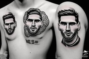Lionel Andrés Messi tattoo idea