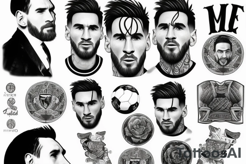 Lionel Andrés Messi tattoo idea