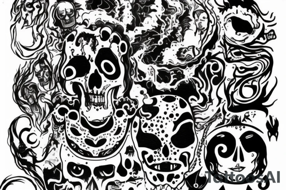 The quote "When the going gets weird, the weird turn pro" in DEADman font tattoo idea
