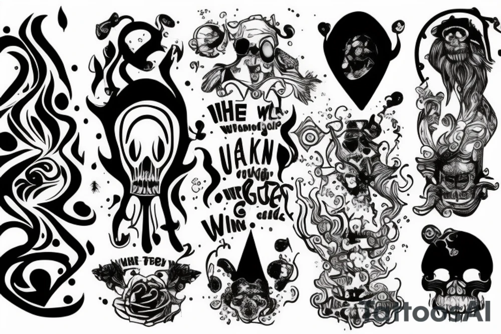 The quote "When the going gets weird, the weird turn pro" in ink font tattoo idea