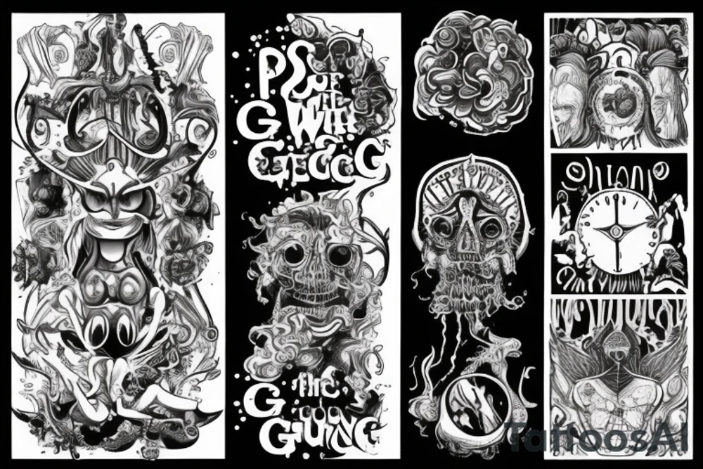 The quote "When the going gets weird, the weird turn pro" in ink font tattoo idea