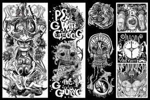 The quote "When the going gets weird, the weird turn pro" in ink font tattoo idea