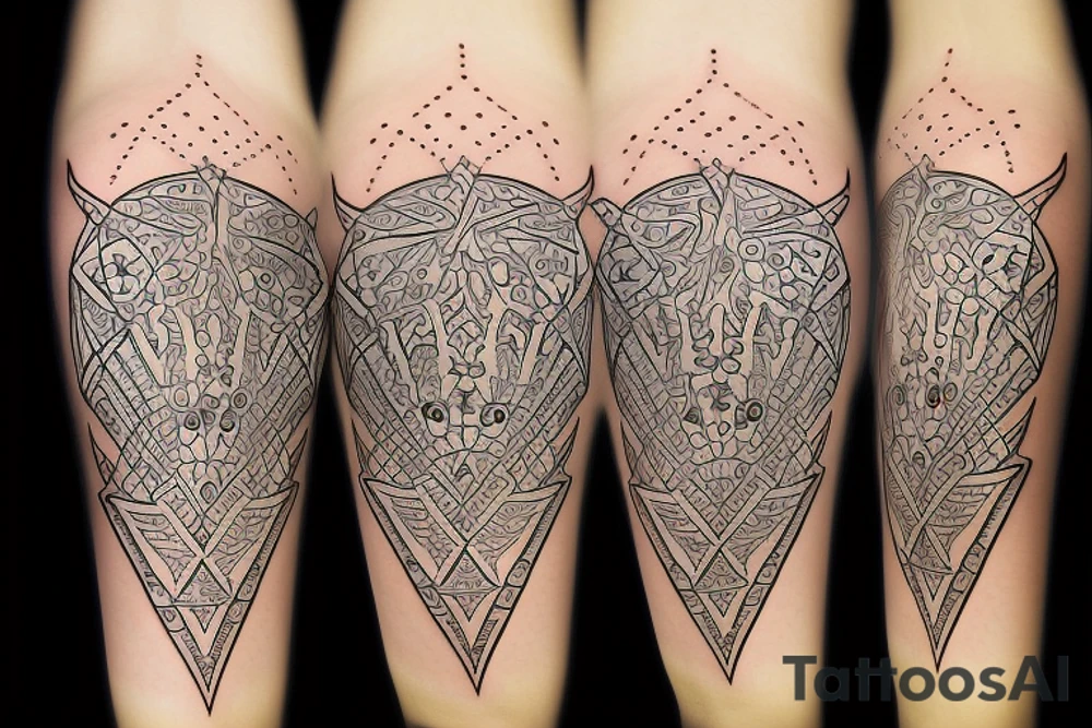 Excalibur in stone tattoo idea