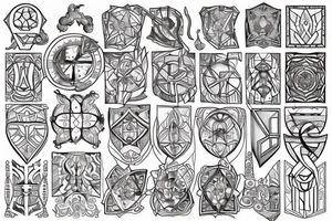 Excalibur in stone tattoo idea