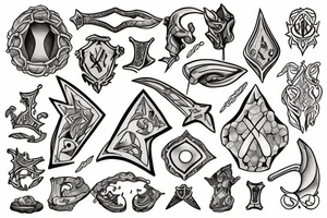 Excalibur in stone tattoo idea