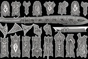 King Arthur's swors Excalibur in stone tattoo idea