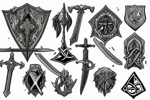 King Arthur's sword Excalibur tattoo idea