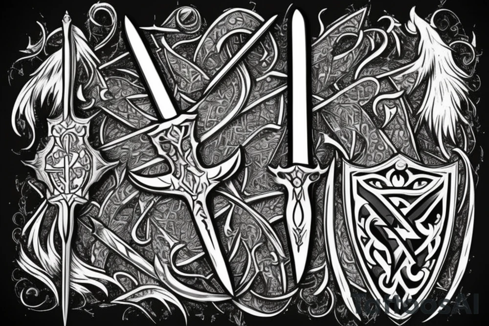 King Arthur's sword Excalibur tattoo idea