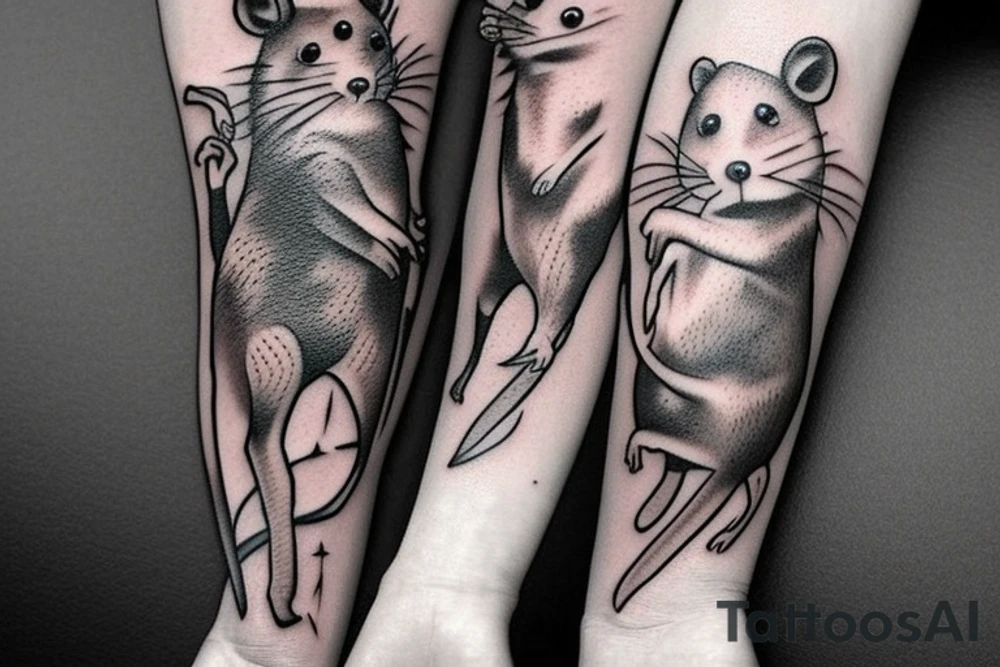 rat tattoo on the wrist tattoo idea