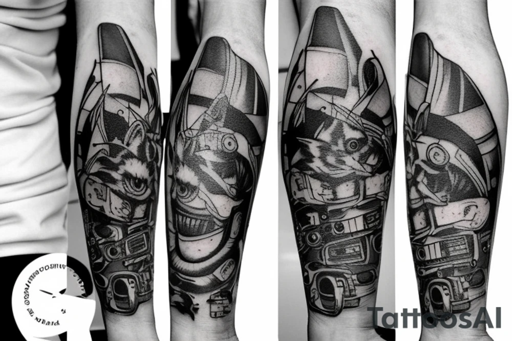 cyberpunk rat tattoo on the wrist tattoo idea