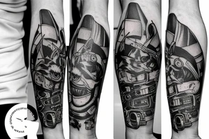 cyberpunk rat tattoo on the wrist tattoo idea