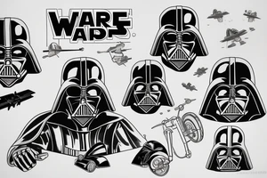 Darth Vader driving a scooter tattoo idea